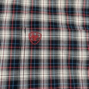 Ariat‎ Pro Series / Embroidered Mens  Check Plaid Mens XL Work Shirt Stretch